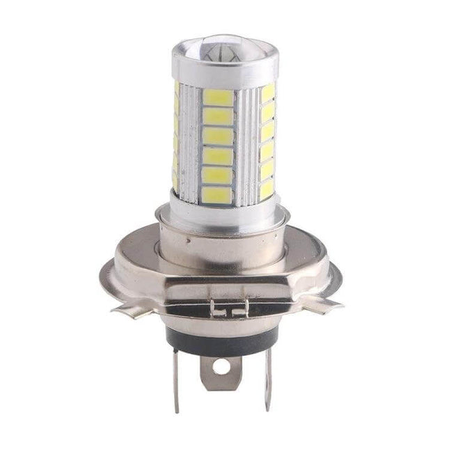 Discoveredwa H4 Dual Beam LED Fog Light Pure White - 12V compact panel-style LED fog/driving bulb, 800 lm, non-dimmable