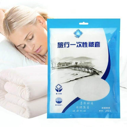 Disposable Travel Quilt Sheets 2m x 2.2m For Hotel Stays - lightweight disposable quilt sheet pack for travel and hotel hygiene