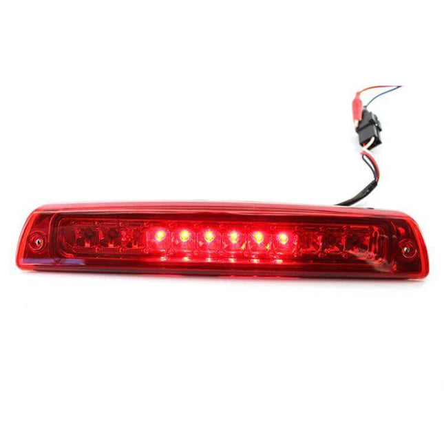 Dodge Ram LED Third Brake Light 1994-2001 Replacement - red LED third brake light with wiring plug, ABS+PC housing, fits 1994–2001 Dodge Ram pickups