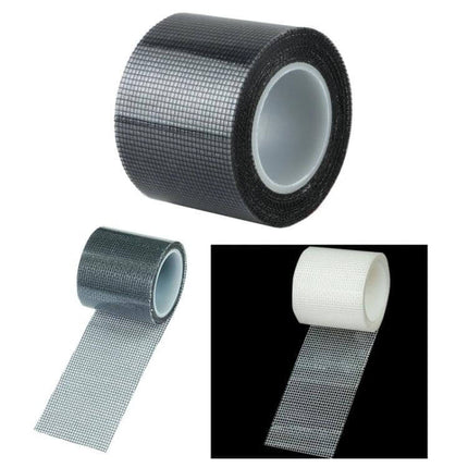 Door Curtain Mosquito Net Repair Tape 5cm x 2m For Doorways - durable acrylic mesh repair tape for torn door screens, black/white options