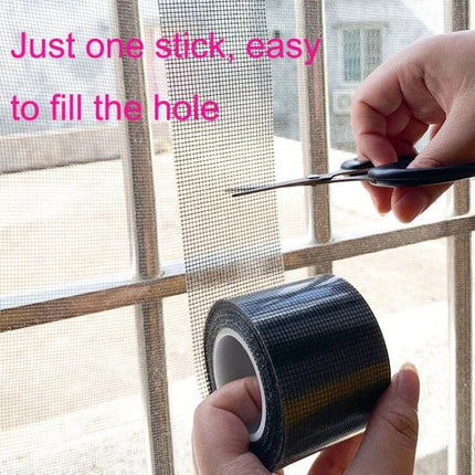 Door Curtain Mosquito Net Repair Tape 5cm x 2m For Doorways applied to mend a torn door screen with scissors trimming for a clean seal