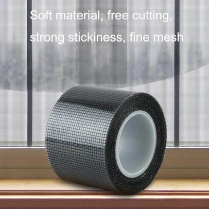Door Curtain Mosquito Net Repair Tape 5cm x 2m For Doorways - black mesh repair tape roll for sealing torn door screens