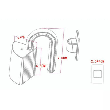 Door Seam Protector Anti-Pinching Safety Stopper For Doors compact clip-on seam protector with dimensions 7.6cm x 4.8cm for interior doors
