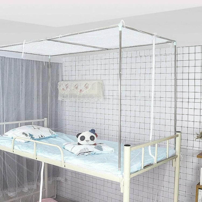 Dorm Upper Berth Mosquito Net For Dorm Rooms 90x190x150 cm - white breathable upper bunk mosquito net with zipper door for student dorms