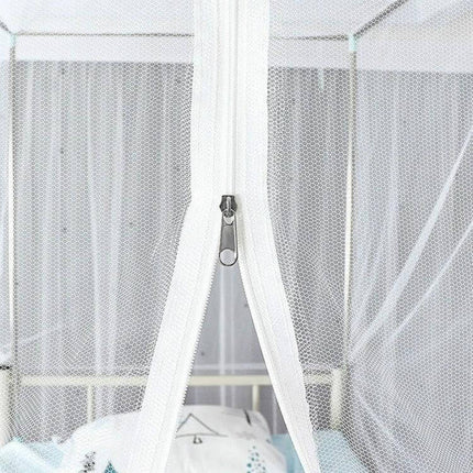 Dorm Upper Berth Mosquito Net For Dorm Rooms 90x190x150 cm white breathable mesh with zipper door for bunk beds