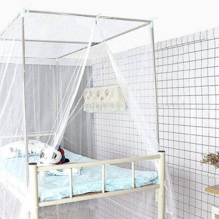 Dorm Upper Berth Mosquito Net For Dorm Rooms 90x190x150 cm - White breathable single-door net for bunk beds