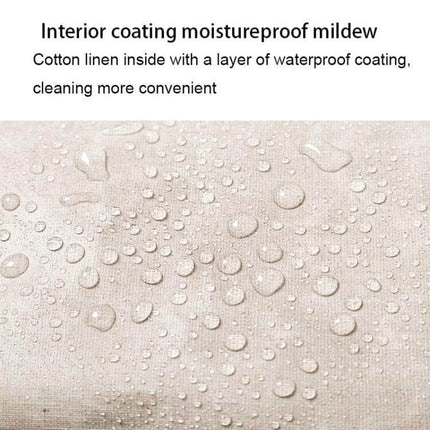 Dormitory Bedside Phone Storage Bag Large Capacity cotton linen waterproof interior coating with water droplets showing moistureproof mildew protection