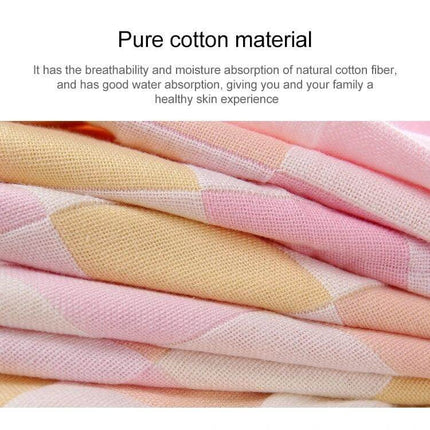 Double Gauze Cotton Bath Towel For Everyday Use 70x140 cm soft plaid 100% cotton double gauze folded stack, lightweight breathable towel for home or gym