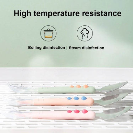 Double-Head Baby Food Spoon With Scraper For Gentle Feeding - pastel silicone spoons with stainless scraper edge, high temperature resistant for boiling and steam disinfection