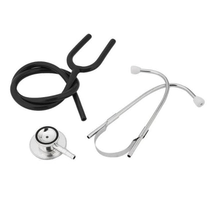 Double Sided Stethoscope With Aluminum Chestpiece Single Tube For Medical Exams - 44mm aluminum chestpiece, single black tube, ear tips for clinical exams