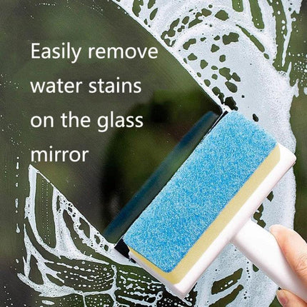 Double Sided Bathroom Window Cleaning Brush For Glass Mirrors cleaning foam and scrubber removing water stains from glass mirror