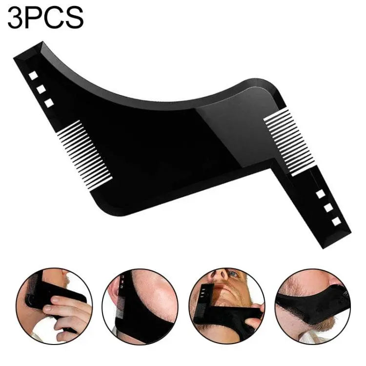 Double-Sided Beard Comb Molding Template Tool With Inbuilt Comb