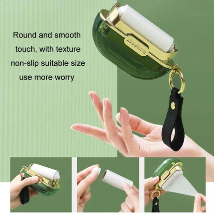 Double-Sided Clothing Lint Remover Roll for Clothes compact double-sided lint roller with keyring strap for shirts sweaters bags