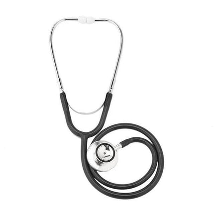 Double Sided Stethoscope With Aluminum Chestpiece Single Tube For Medical Exams - black single-tube stethoscope with 44mm aluminum chestpiece