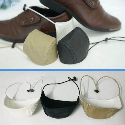 Driving Wear-Resistant Heel Cover For Flat Shoes 8 Cm Wide - beige and black heel protectors with adjustable buckle for flats