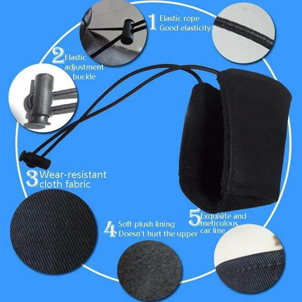 Driving Wear-Resistant Heel Cover For Flat Shoes 8 Cm Wide - black 8cm plush protective heel cover with elastic buckle for daily commuting