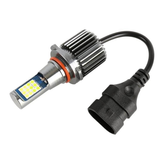 Dual-Color Car Fog Lights, 2 Pack For Night Driving - aluminum housing LED fog light bulb with connector for easy installation