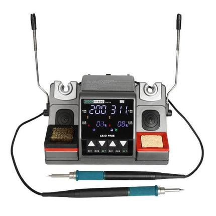 Dual Handles Soldering Station For Small-Joint Projects with two tips, digital display and independent temperature controls