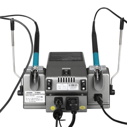 Dual Handles Soldering Station For Small-Joint Projects with two independent controllable heaters and dual tips for electronics, jewelry, model-building