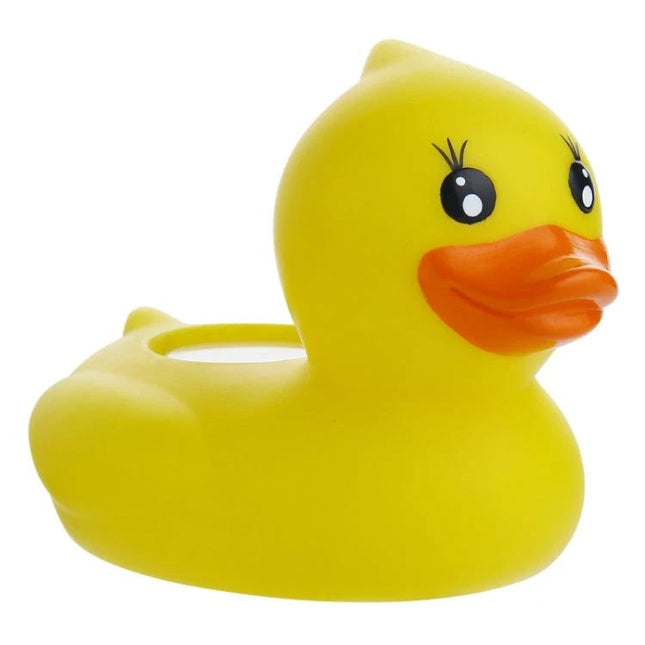 Duck Shaped Bath Thermometer Yellow For Kids Bath Time Safety - yellow duck with color LED temperature indicators for safe bath water
