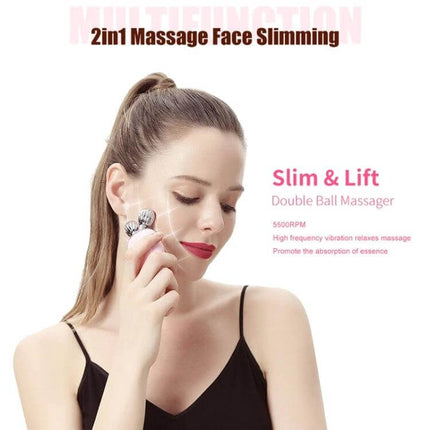 Duosi 2in1 Electric Facial Cleansing Brush For Daily Face Care compact silicone brush with vibration massage, pointed tip for nose and eye corners, IPX6 shower-safe