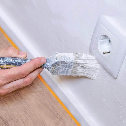 Dustproof Masking Film for Furniture and Walls 55cm x 20m protecting baseboards and outlets during painting