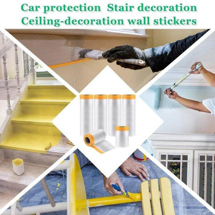 Dustproof Masking Film for Furniture and Walls 55cm x 20m roll protecting stairs furniture and walls during painting