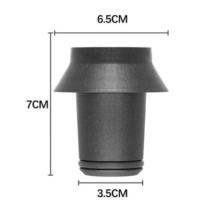 Dyson Hair Dryer Curling Adapter Rose Red Everyday Styling — black adapter shown with 6.5cm top, 7cm height, 3.5cm base dimensions
