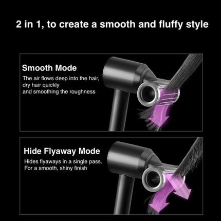 Dyson Hair Dryer Nozzle for Smooth Flyaways During Daily Styling - ABS nozzle reduces frizz, smooth mode and hide flyaway mode for sleek finish