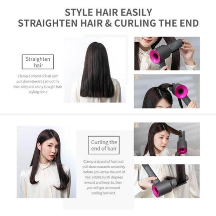 Dyson Hair Dryer Straight Nozzle Attachment With Magnetic Clip on dryer styling straightening and curling ends, heat-resistant magnetic clip