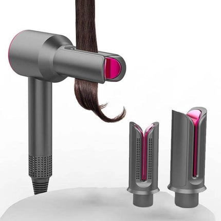 Dyson Hair Dryer Straight Nozzle Attachment With Magnetic Clip showing magnetic fit, heat-resistant shell and V-shaped opening for smooth straightening
