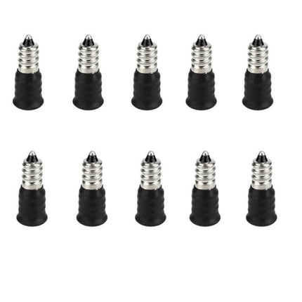 E12 To E14 Socket Adapter For LED Lamps 10 Pcs Set - ten E12 to E14 screw-in socket converters for chandeliers and decorative LED bulbs