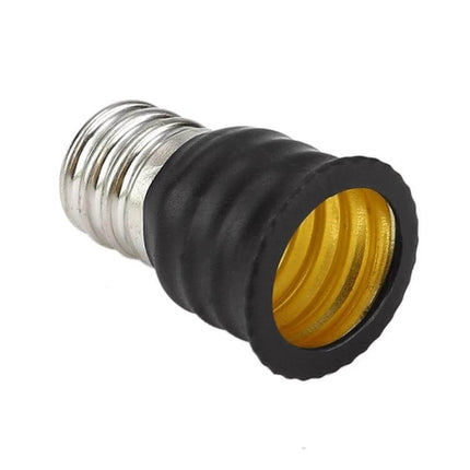 E12 To E14 Socket Adapter For LED Lamps 10 Pcs Set - single black rubber E12 to E14 socket converter for chandeliers and decorative LED bulbs
