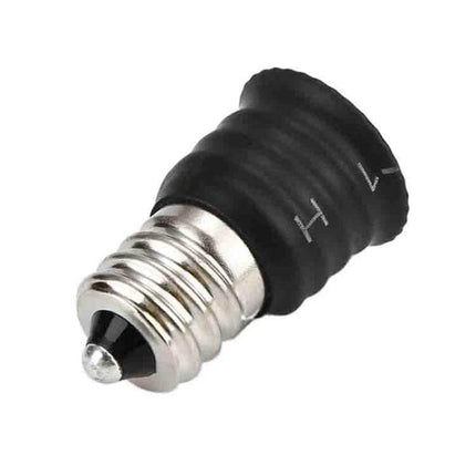 E12 To E14 Socket Adapter For LED Lamps 10 Pcs Set – black E12 to E14 converter for chandeliers and decorative LED bulbs