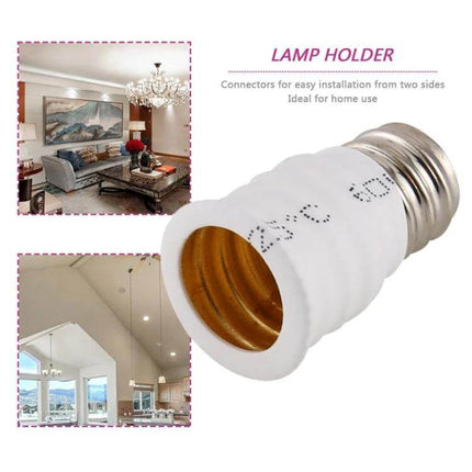E12 To E14 Bulb Adapter Converter For Home Lighting Black - black E12 to E14 socket adapter for lamps and ceiling fixtures