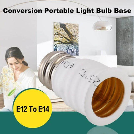 E12 To E14 Bulb Adapter Converter For Home Lighting Black - black E12 to E14 socket adapter for lamps and ceiling fixtures, fits LED or incandescent bulbs