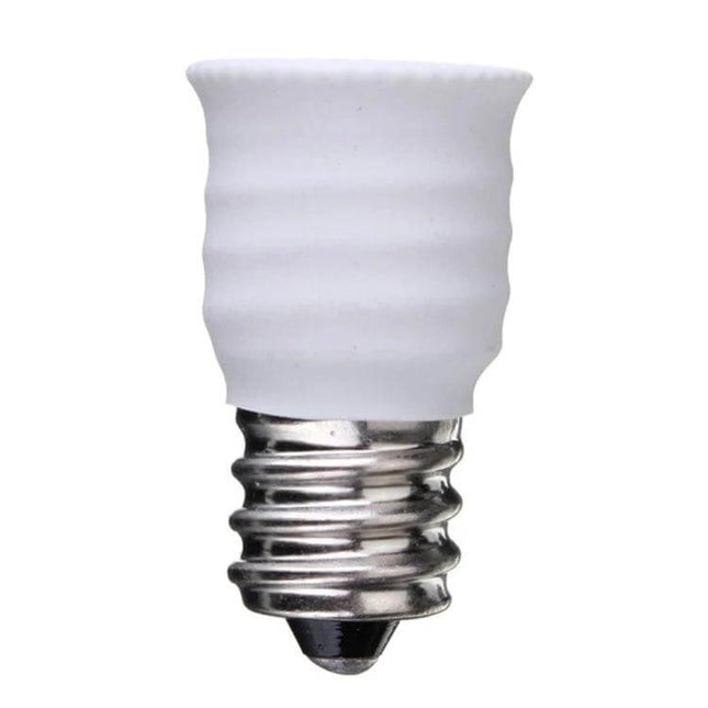 E12 To E14 Socket Adapter For LED Lamps 10 Pcs Set white E12 male to E14 socket converter close-up