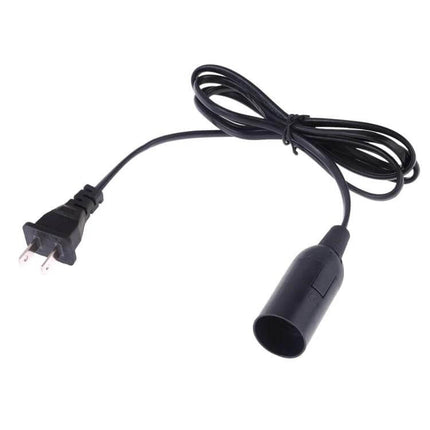 E14 Lamp Holder For Chandelier With 1.5m Extension Cable - black E14 socket with 1.5m power cord for chandeliers and pendant lights