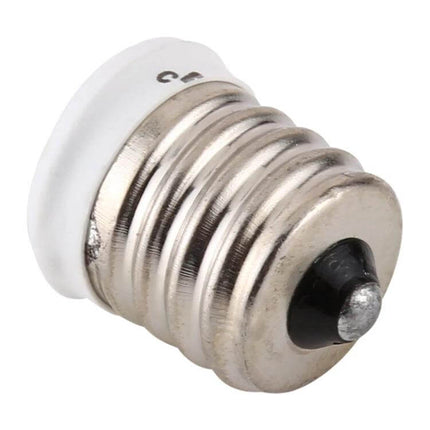 E17 To E14 Lamp Bulbs Adapter For Changing Socket Types - close-up of metal E17 to E14 socket converter, copper contact and fireproof PBT body