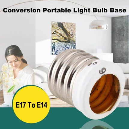 E17 To E14 Lamp Bulbs Adapter For Changing Socket Types - compact E17-to-E14 converter made of copper and fireproof PBT, easy install