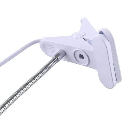 E27 360 Degrees Flexible Clip Lamp Base For Desk Lamp Switch US Plug white clamp with flexible gooseneck and built-in on/off switch