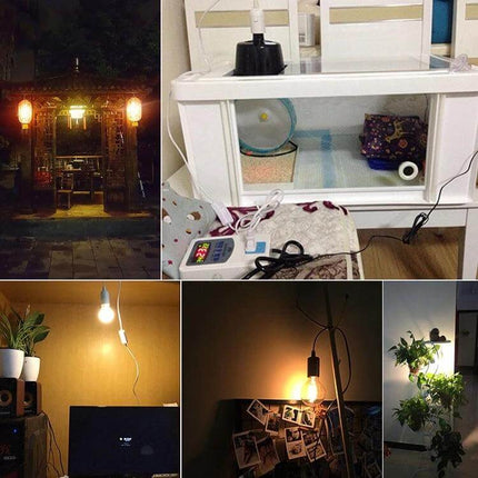 E27 Lamp Holder For Home Lighting With 1.8m Extension Cable UK Plug - white E27 holder used in DIY pendant, table lamp and indoor lighting setups
