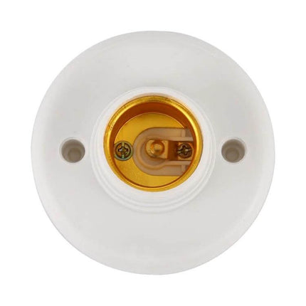 E27 Lamp Holder For Wall Lamps Easy Home Lighting Replacement – white PC round E27 socket for quick wall fixture upgrades