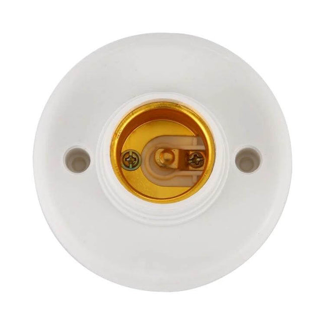 E27 Lamp Holder For Wall Lamps Easy Home Lighting Replacement – white PC round E27 socket for quick wall fixture upgrades