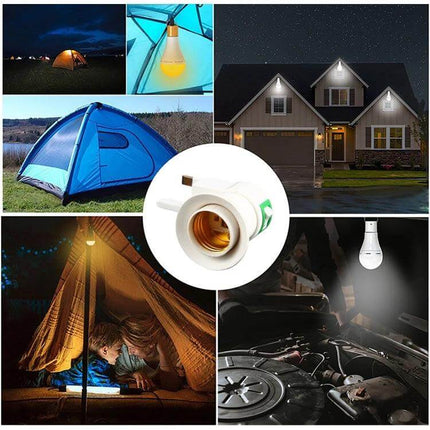 E27 Socket Light Holder with UK Plug for Everyday Home Lighting - white glossy E27 lamp holder with UK plug and switch, ideal for tents, home, garage lighting