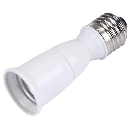 E27 To E27 Light Lamp Bulbs Extension Adapter Converter 95mm white inline extension adapter with metal screw base and insulated PBT housing