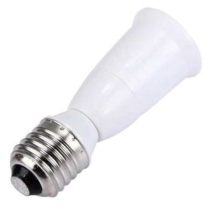 E27 To E27 Light Lamp Bulbs Extension Adapter Converter 95mm white inline adapter with metal E27 screw and insulated PBT housing