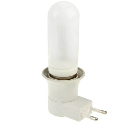 E27 To EU Plug Lamp Socket With Power Switch For Home Use compact white plug‑in lamp socket with built‑in on/off switch for desk or corner lighting