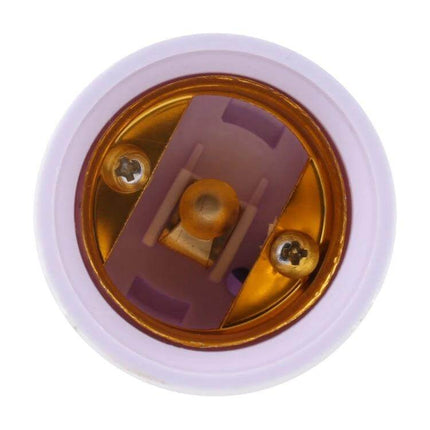 E27 Turnable Lamp Holder for 90 Degree Angle in Home Lighting - close-up E27-to-E27 rotatable adapter showing socket and screws