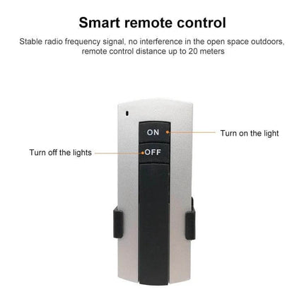 E27 Wireless Remote Control Lamp Socket For Easy Home Lighting - remote control showing ON/OFF buttons and holder, 20m range, stable RF signal